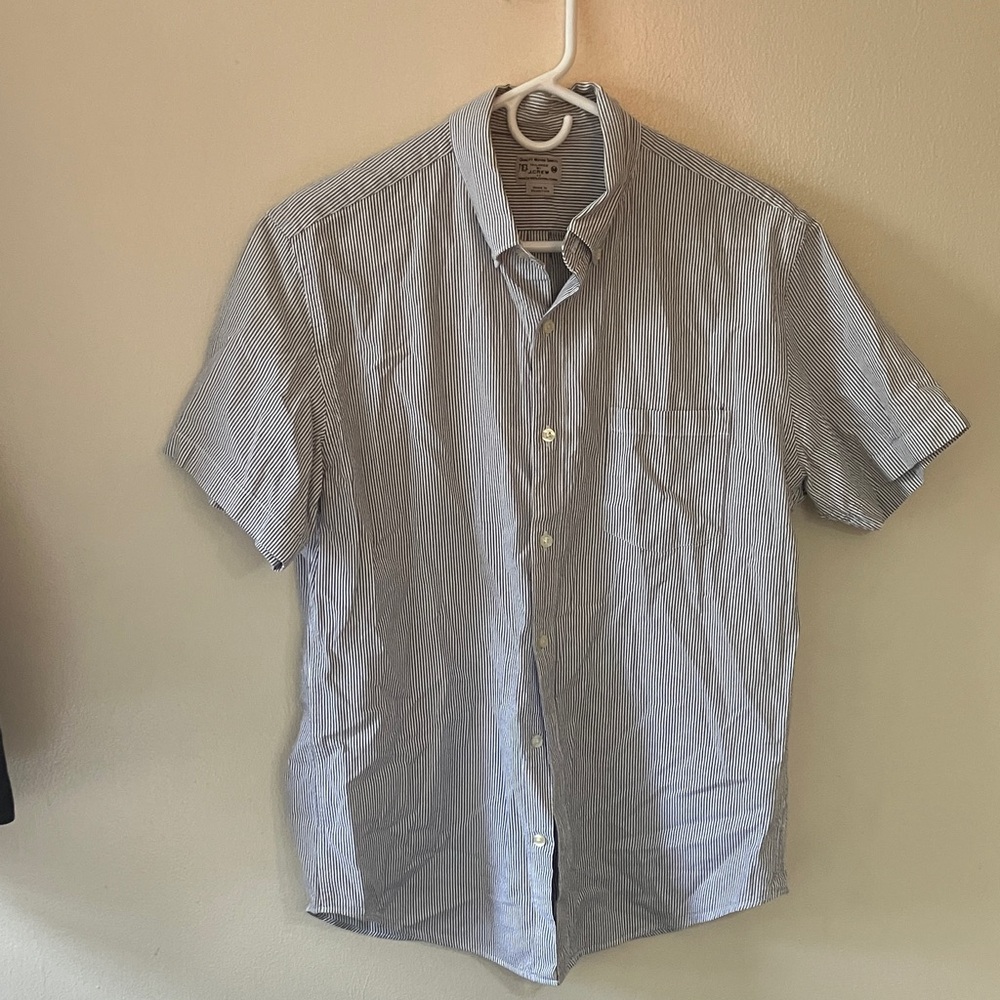 J.Crew short sleeve woven cotton button down shirt